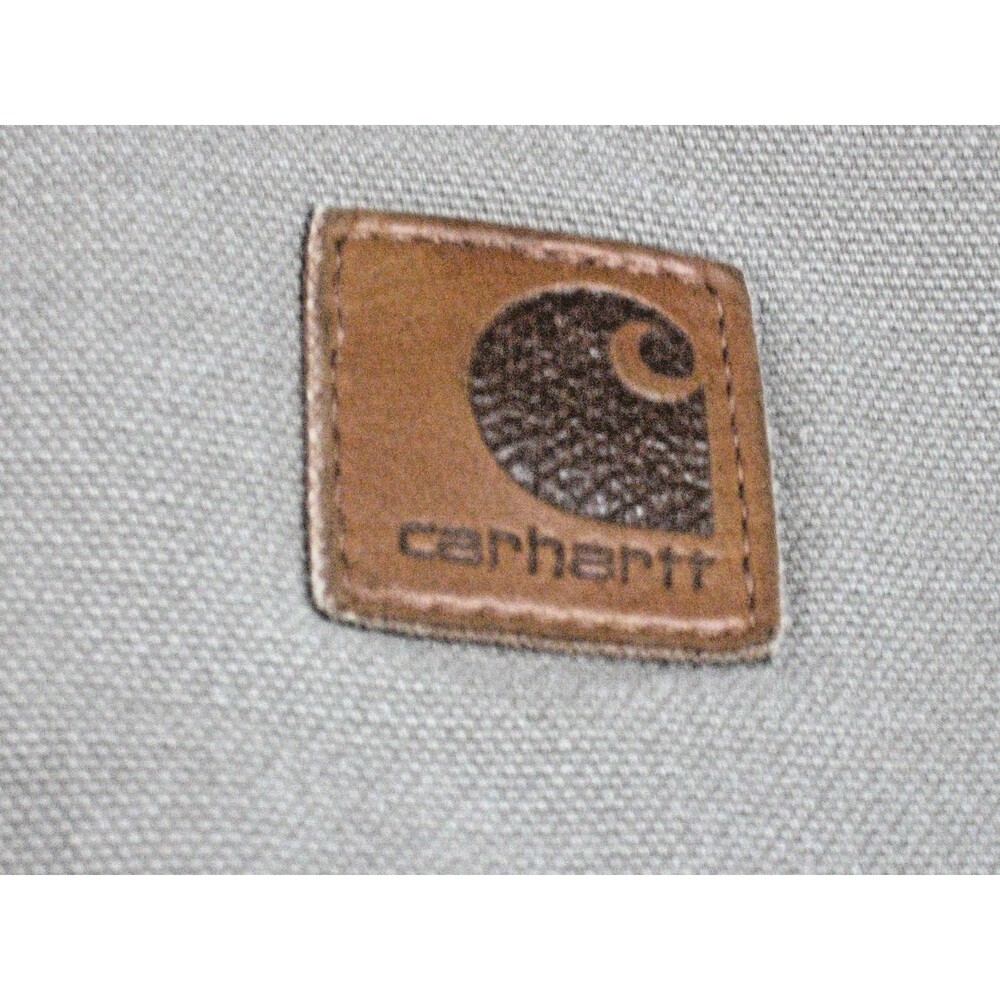 Mens Carhartt Tan Cotton Canvas Dungaree Style Jeans sz 38x30 - Picture 6 of 7